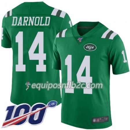 Camiseta Hombre NFL New York Jets Sam Darnold 14  Nike Verde 100th